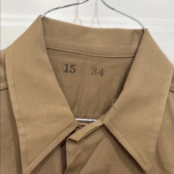 Men's Tan Military Style Shirt/jacket - Picture 2 of 7